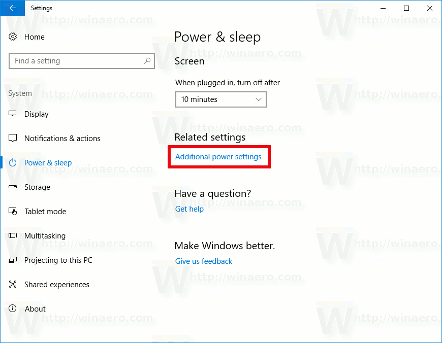 Windows 10에서 전원 관리 옵션을 삭제하는 방법