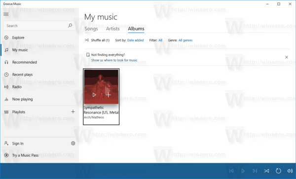 Jak obnovit hudbu Groove v systému Windows 10