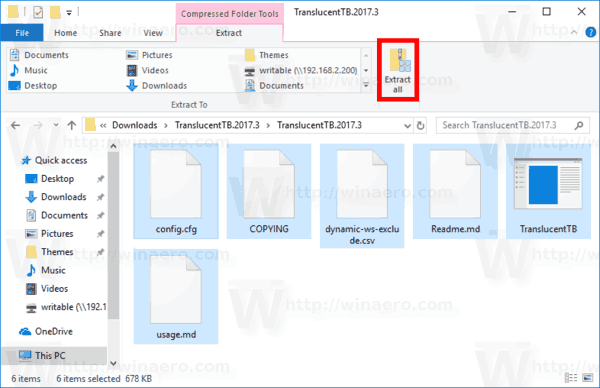 Направете лентата на задачите напълно прозрачна с размазване в Windows 10