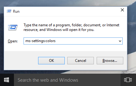 Perintah ms-setting dalam Pembaruan Pencipta Windows 10
