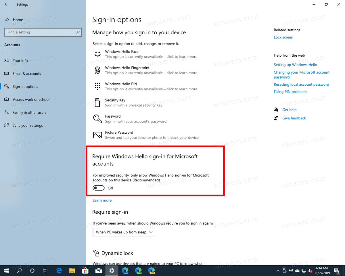 Réinitialiser Windows Hello dans Windows 10