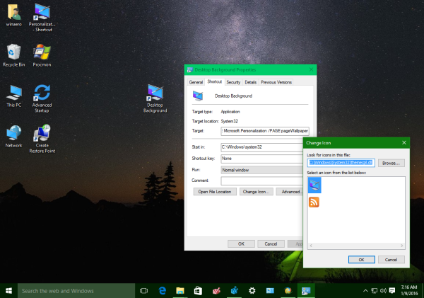 เพิ่มเมนู Classic Personalization Desktop ใน Windows 10