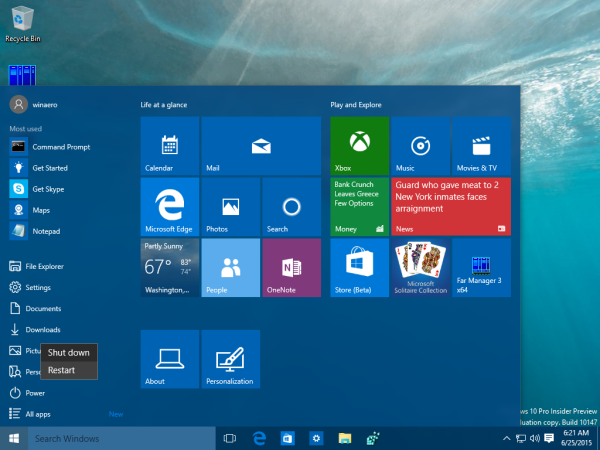 Atspējojiet slēdzi, restartēšanu, miegu un hibernāciju operētājsistēmā Windows 10