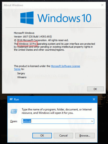 Raskite, kurią „Windows 10“ versiją įdiegėte