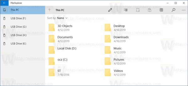 UWP File Explorer klusi ieguva adreses joslu