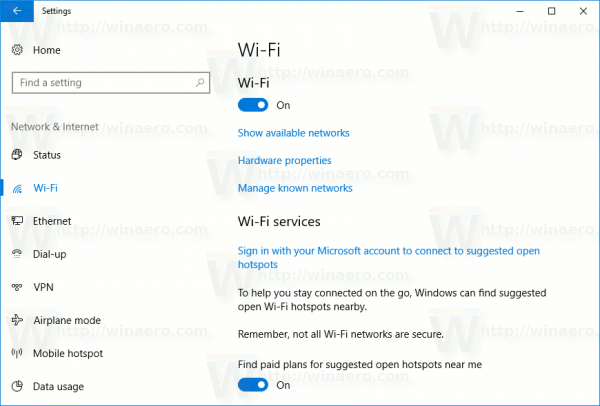Windows10でWi-Fiを無効にする方法