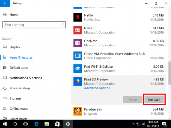 Kaip pašalinti ir pašalinti „Paint 3D“ sistemoje „Windows 10“