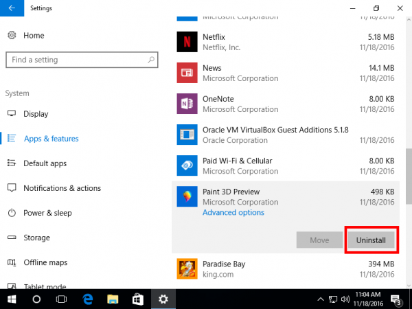 Kuinka poistaa ja poistaa Paint 3D Windows 10: ssä