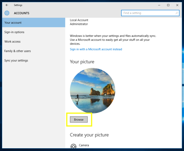 Comment restaurer l'avatar d'image de l'utilisateur par défaut dans Windows 10