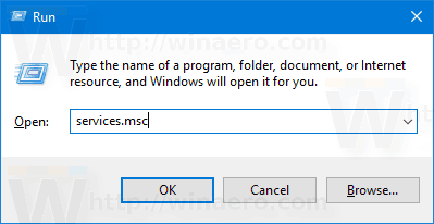 Windows 10의 파일에 서비스 목록 저장