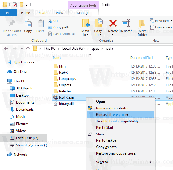 Een app uitvoeren als een andere gebruiker in Windows 10