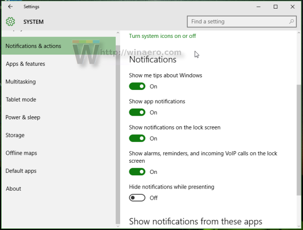 Modifica il timeout della notifica di tipo avviso popup in Windows 10