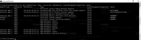 Obțineți toate detaliile adaptorului de rețea în Windows 10 cu această comandă