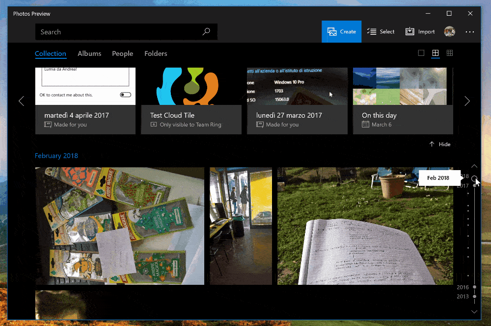 Microsoft viib fotode rakenduse koos ajaskaalaga välja