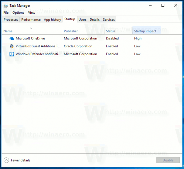 Riduci a icona Task Manager nell'area di notifica in Windows 10