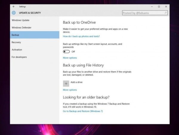 OneDrive, lai iegūtu dublēšanas funkciju sistēmā Windows 10