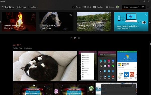 แอพ Windows 10 Photos ได้รับการอัปเดต UI และคุณสมบัติใหม่ ๆ