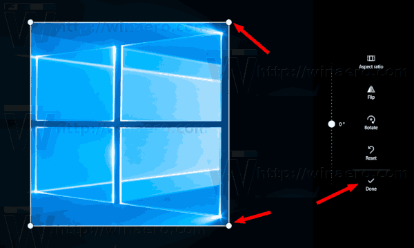 Aplikace Windows 10 Photos nyní obsahuje lepší funkci Oříznutí a další