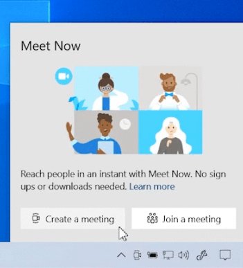 أضف أو أزل رمز Meet Now من شريط المهام في نظام التشغيل Windows 10