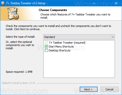Získajte klasický hlavný panel v systéme Windows 10 (zakázať zoskupené tlačidlá)