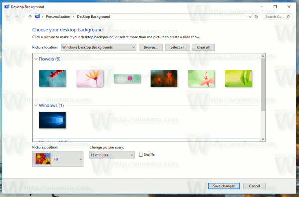 Buksan ang Background ng Klasikong Desktop sa Update ng Mga Tagalikha ng Windows 10