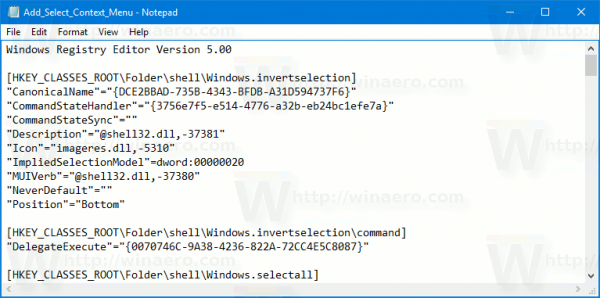 विंडोज 10 में सेलेक्ट कॉन्टेक्ट मेन्यू जोड़ें