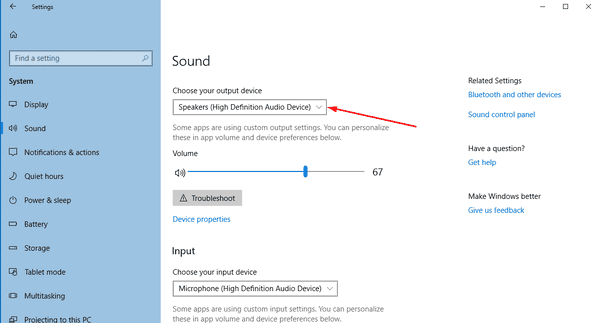 Windows 10에서 기본 오디오 장치를 변경하는 방법