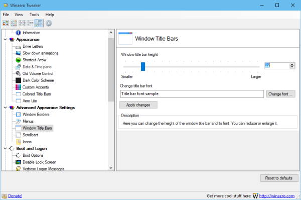 Sådan reduceres titellinjens højde og størrelsen på vindusknapperne i Windows 10