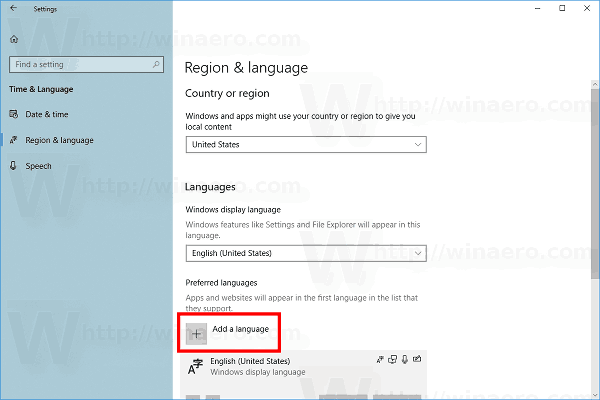 „Windows 10“ pridėkite arba pašalinkite klaviatūros išdėstymą