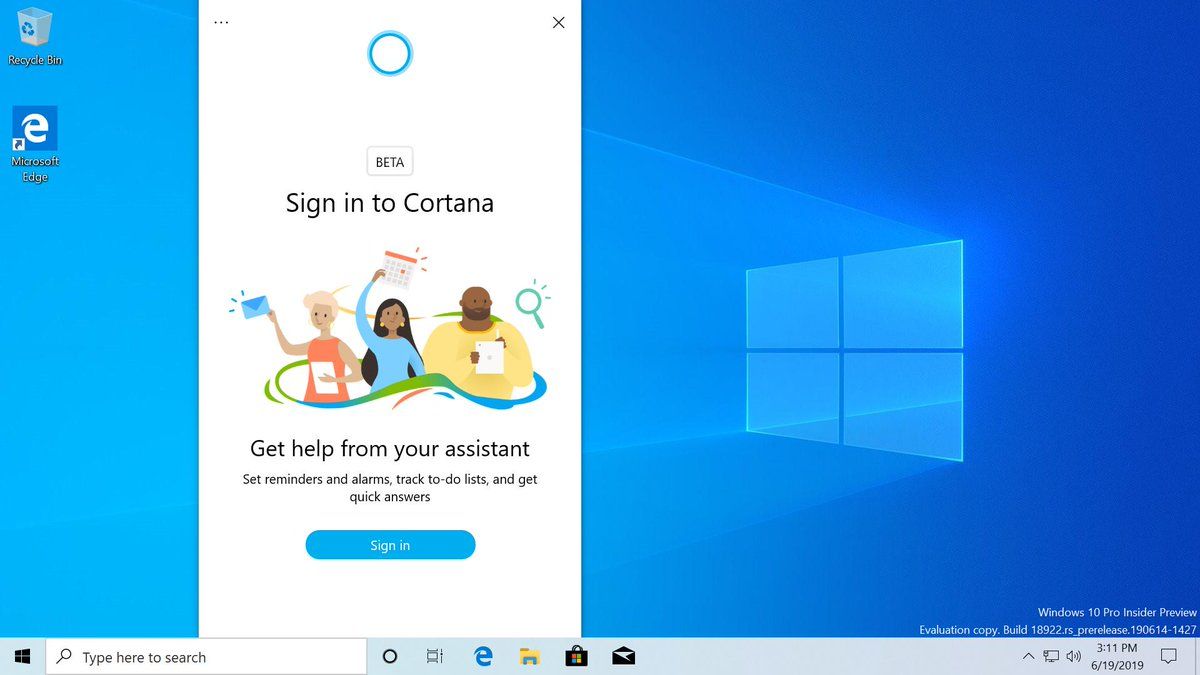 Ny Cortana - Beta-app er nu tilgængelig for Insiders i Microsoft Store