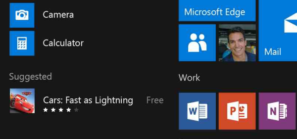 Desative as sugestões de aplicativos (anúncios) no menu Iniciar do Windows 10