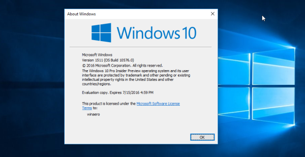 Förbättringar som Microsoft gjorde i Windows 10 byggde 10576