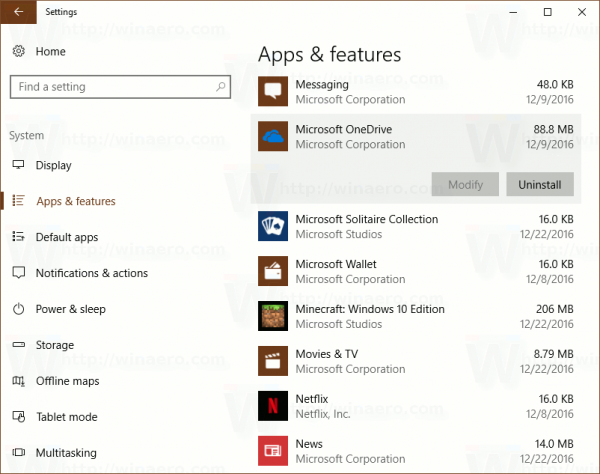 Ametlik viis OneDrive desinstallimiseks Windows 10-s