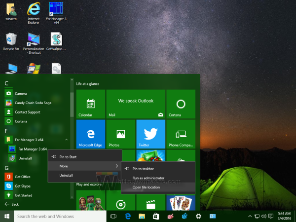 הקצה מקשי קיצור גלובליים להפעלת כל יישום ב- Windows 10