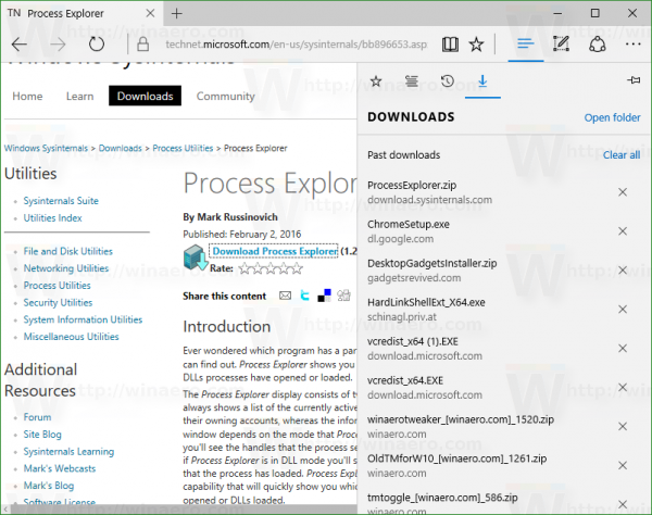 Se navne og værdier på miljøvariabler for en proces i Windows 10
