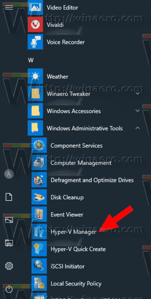 Променете папката за виртуални твърди дискове Hyper-V в Windows 10