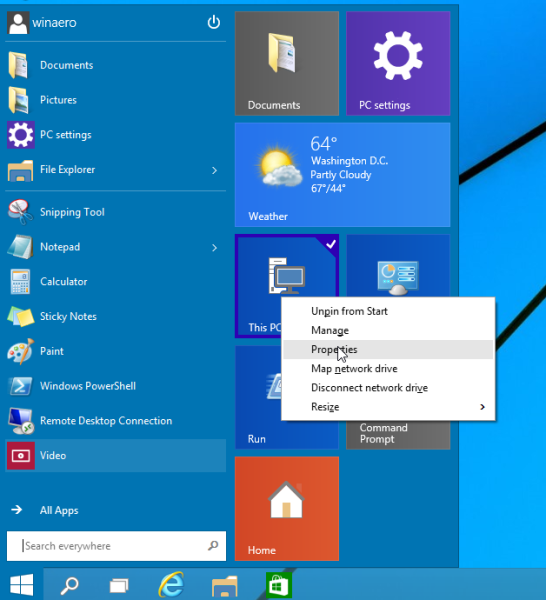 Huwag paganahin ang mga anino sa window sa Windows 10