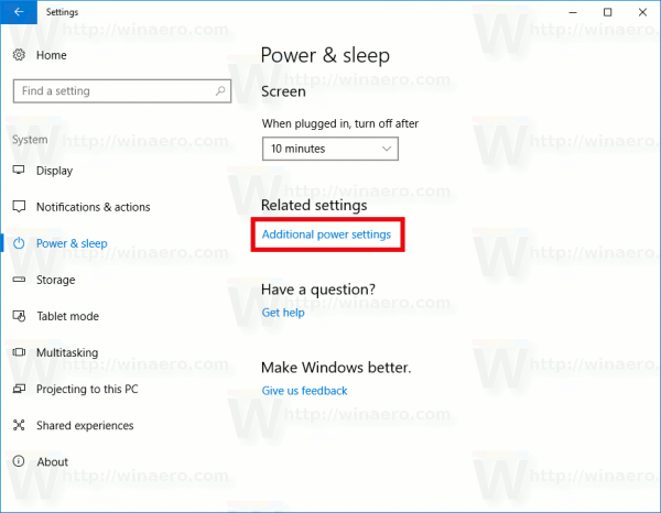 Vypnite pevný disk po nečinnosti v systéme Windows 10