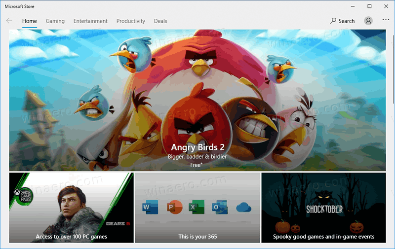 L’aplicació Microsoft Store també té una nova icona de colors