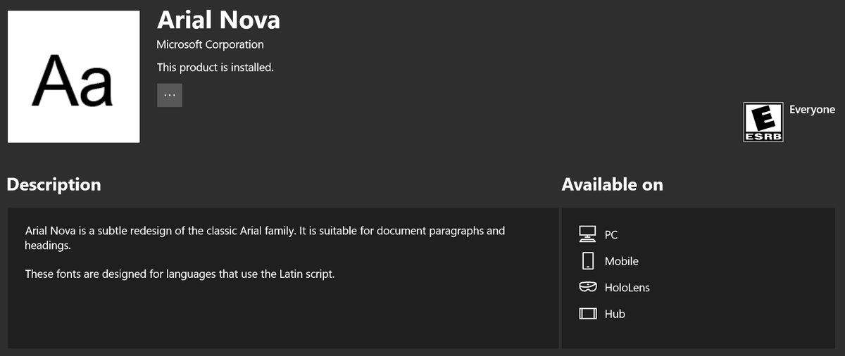 I caratteri Windows stanno arrivando in Microsoft Store