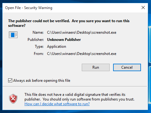 Paano i-disable ang mensahe na 'Hindi ma-verify ang Publisher' sa Windows 10