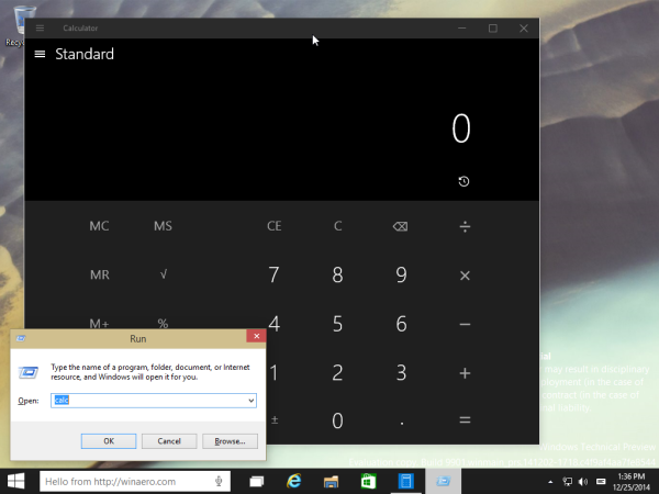 Conseil: exécutez directement la calculatrice dans Windows 10
