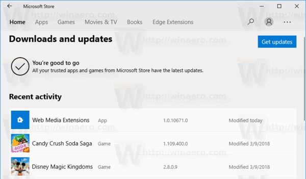 Отключить приложения Microsoft Store в Windows 10