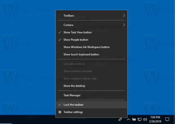 Kako zakleniti ali odkleniti opravilno vrstico v sistemu Windows 10