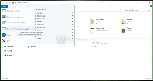 Tất cả các cách để mở tùy chọn thư mục trong Windows 10