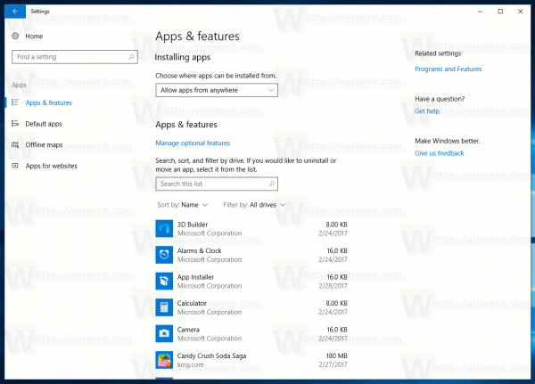 Piliin Kung Saan Maaaring Ma-install ang Mga Apps Mula sa Windows 10