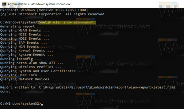 Δημιουργήστε μια αναφορά ιστορικού Wi-Fi στα Windows 10 (Αναφορά Wlan)