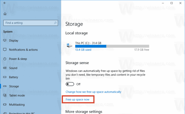 Ako uvoľniť miesto na disku v systéme Windows 10