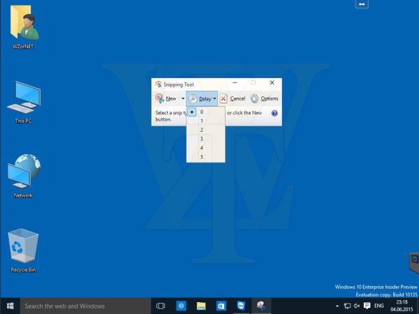 „Windows 10 build 10135“ yra atnaujintas „Snipping“ įrankis