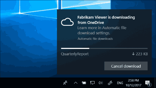 Bloker eller fjern blokering af automatiske fildownloads til apps i Windows 10